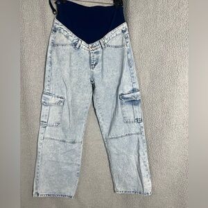 SHEIN Maternity Light Blue Baggy Denim Jeans size S